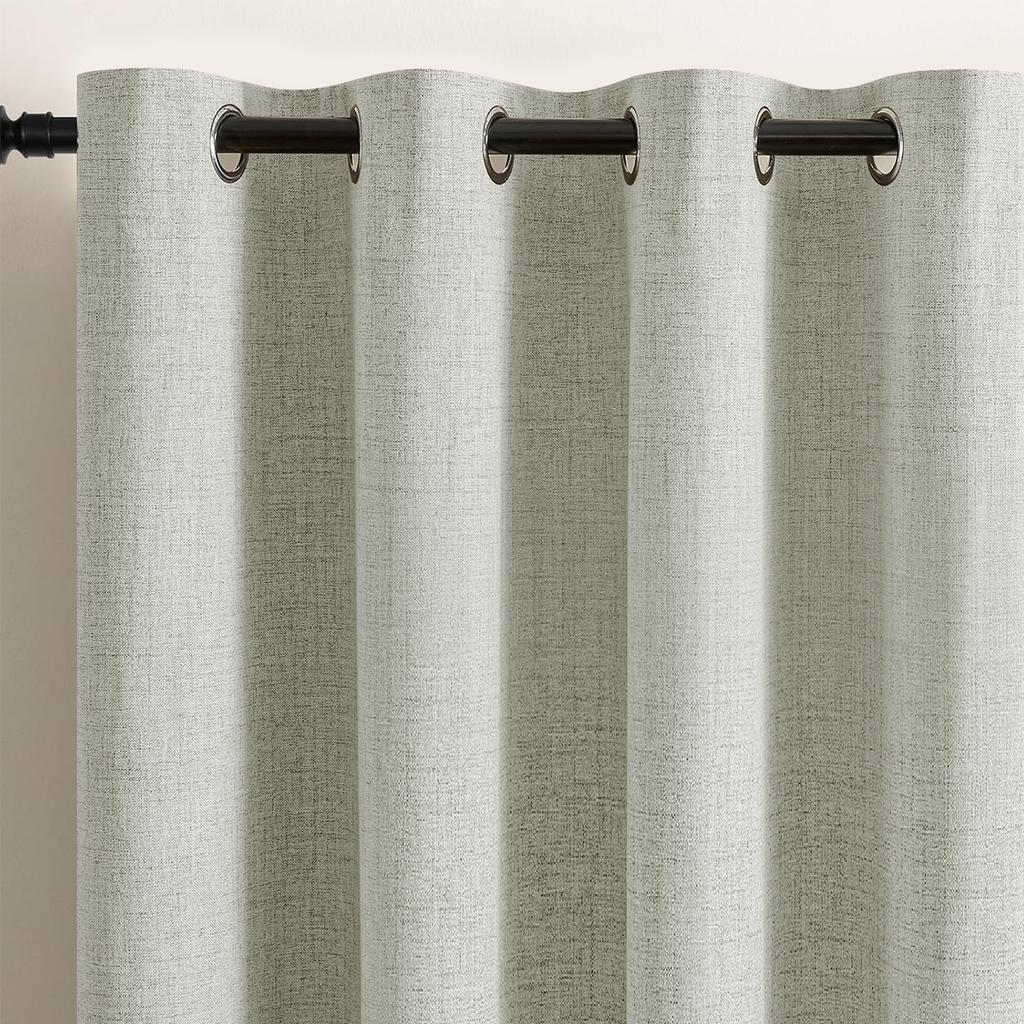 1panel Modern Style Rainbow Linen Curtain, Window Curtains for Living Room, Bedroom, Kitchen, Home Decor, Grommet Top Curtains