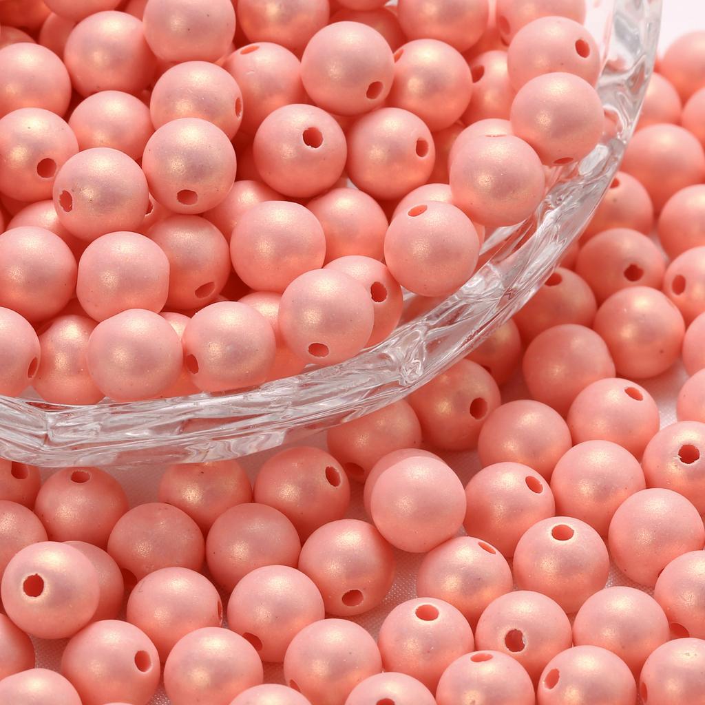 30-100Pcs/lot 6-12mm Round Acrylic Matte Beads Loose Spacer Beads For Necklace Bracelets DIY Jewelry Making Supplies Accessories