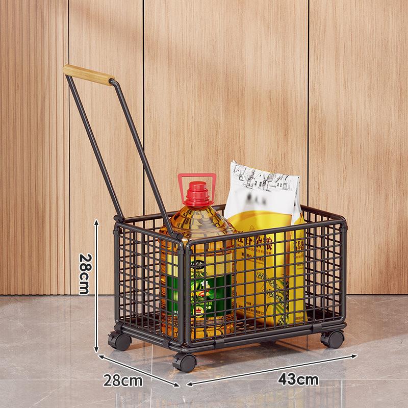 Portable household shopping cart, lightweight trolley with a pull rod