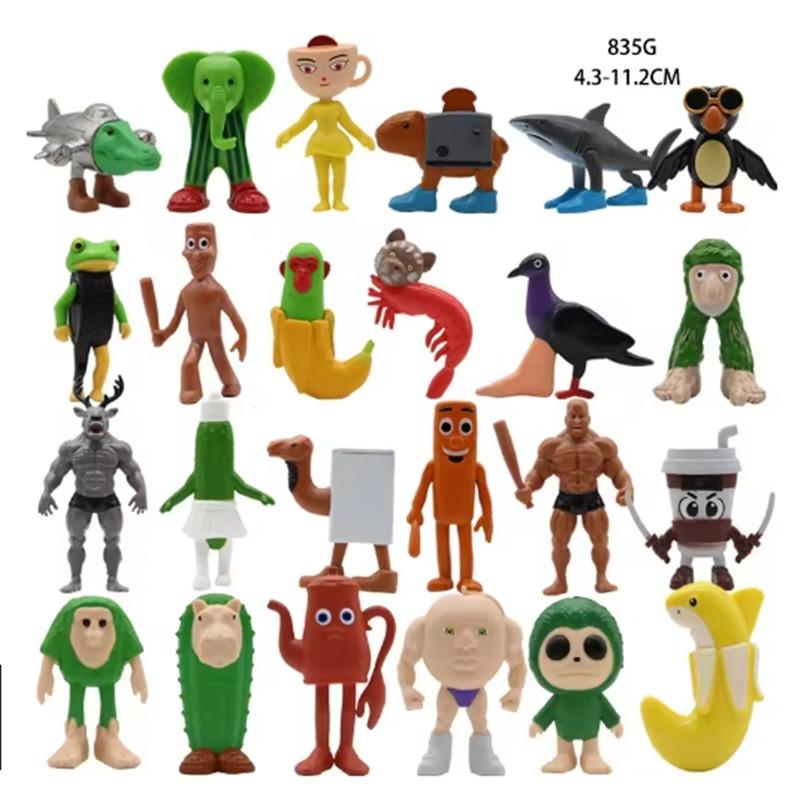 

Итальянский Маразм ИИ Животные Тунг Тунг Тунг Сахур Фигурка Тралалело Тралала Фигурка Кукла Игрушка Украшение для Стола Модель Орнамент Подарок 24PCS-Style C