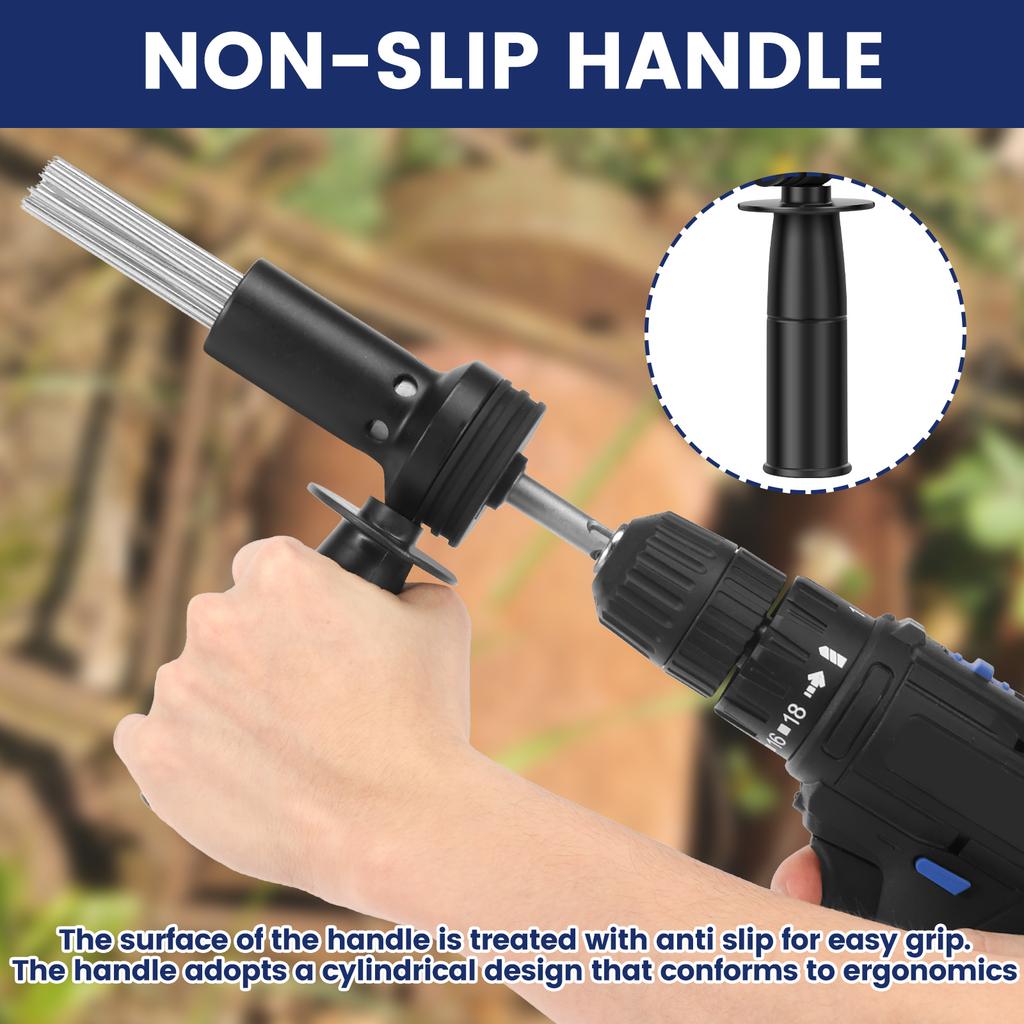 SDS Plus Electric Hammer Deburring Tool Needle Deslagger with Detachable Handle – Efficient Rust Removal and Edge Finishing Tool