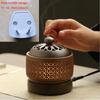 Plug-in 110V/220V Electronic Incense Burner Ceramic Household Night Light Timing Adjustable Temperature Essential Oil Lamp