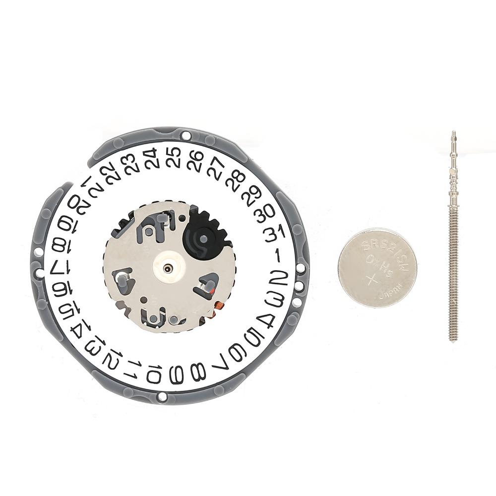 Mit Aufzugswelle VJ32B Uhrwerk Kunststoff Uhrenreparaturteile Ersatzteile