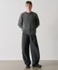 KNOUUN Crew Washed Neck Knit (Charcoal)