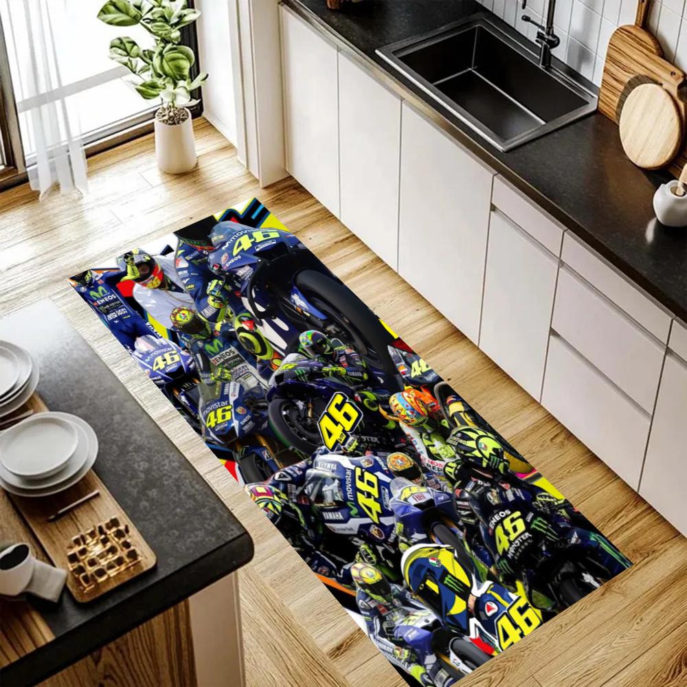Doctor Valentino Rossi Kitchen Floor Mat Long Strip Mat Antislip Machine Washable Suitable For Bathrooms Laundries Home Decoration Carpets