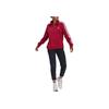 Adidas Originals Trefoil Logo Print Stripe Half-Zip Stand Collar Jacket Women Jacket Red II6086