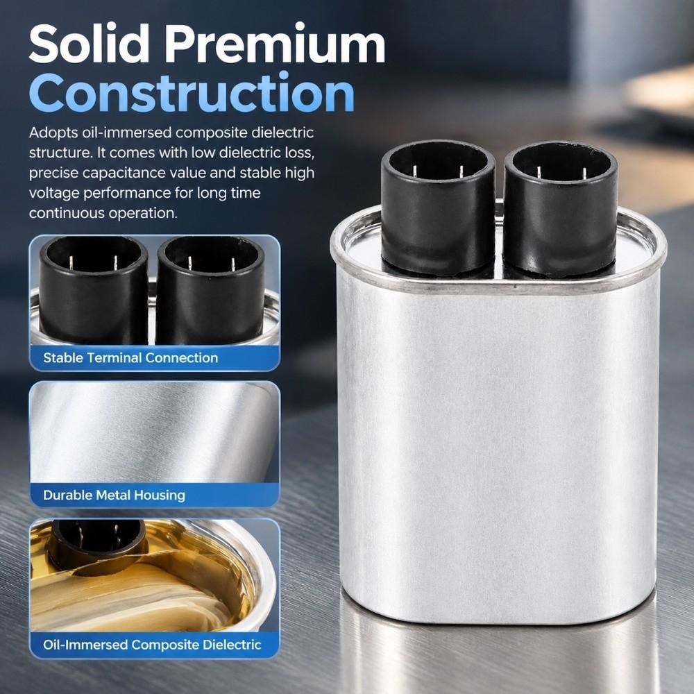 Stainless Steel High Voltage Capacitor Universal Step-up Capacitor for CH85 Home Appliance Repair