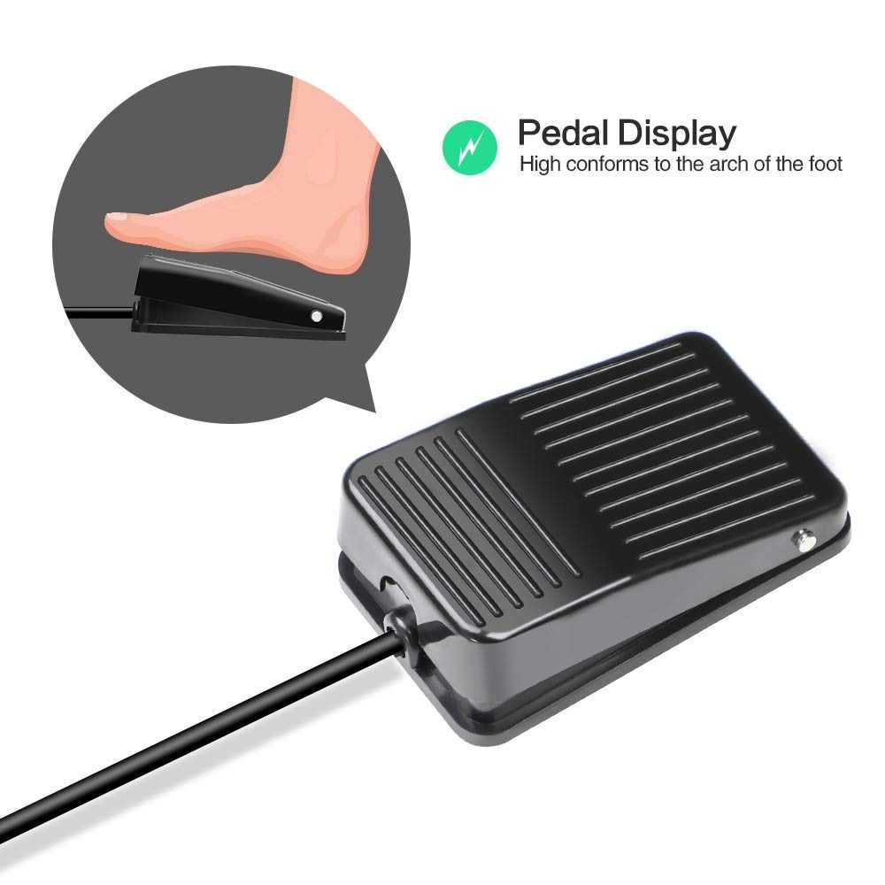 Plastic Foot Pedal Switch 10A 250VAC  Durable   CNC Industrial