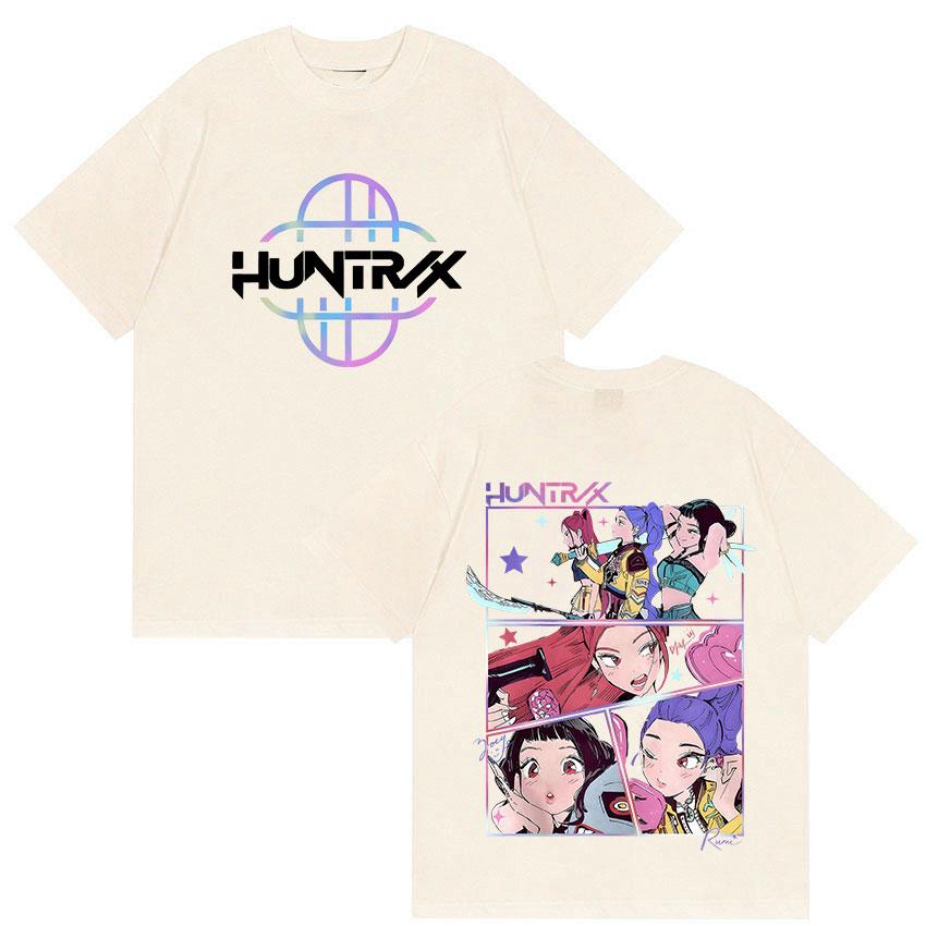 2025 Summer Kpop Demon Hunters Movie Graphic 100 Cotton Printed Tshirts Men Women Vintage Aesthetic ONeck Streetwear Y2k