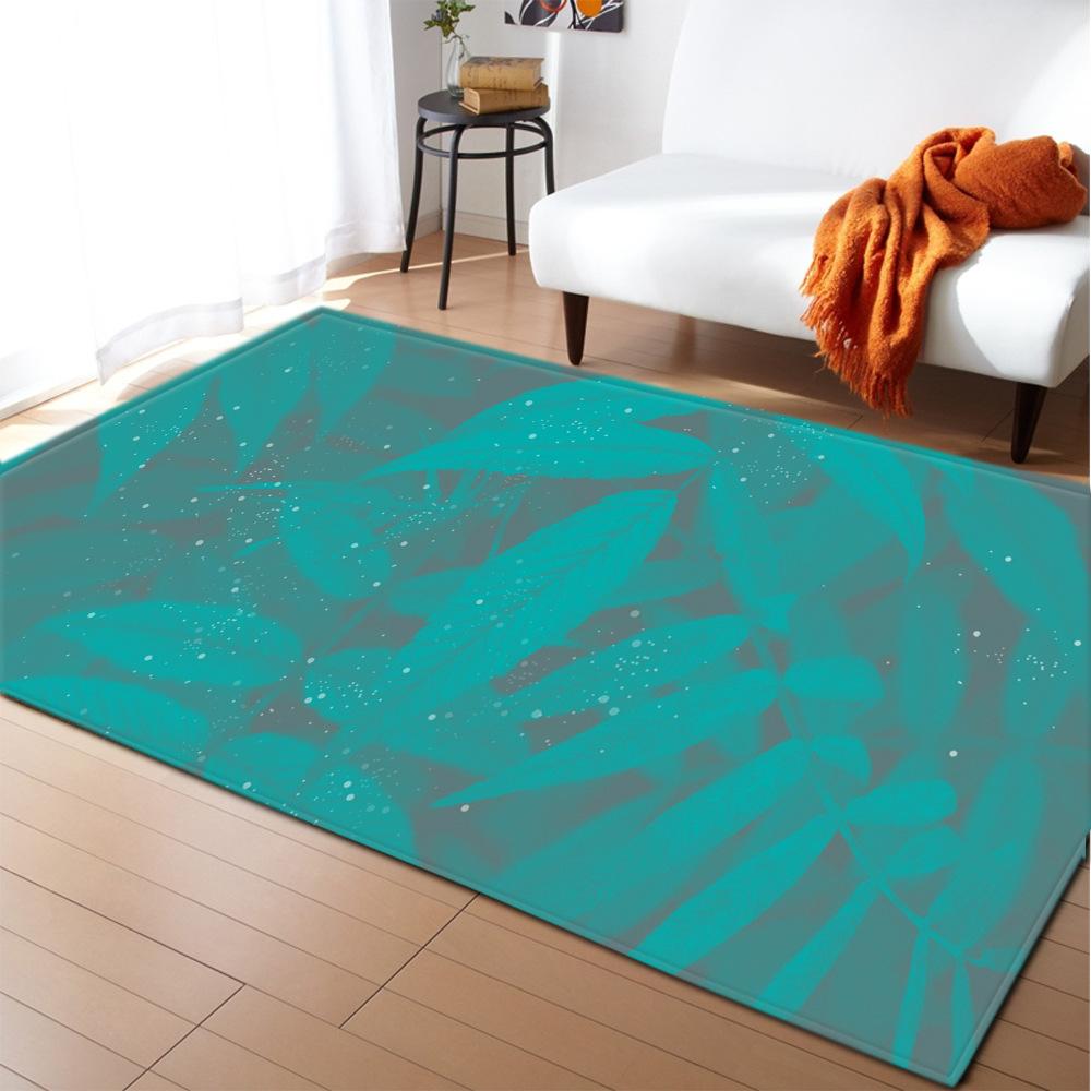 Ethnic Style Carpet Feather Style Bedroom Floor Mat