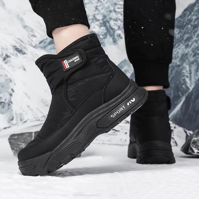 Winter Plus Velvet Warm Men's Ankle Boots Comfortable Cold-proof Snow Boots Anti Skid Fashion Outdoor Male Cotton Casual Shoes