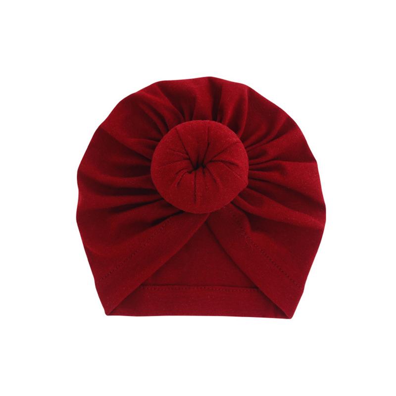 1Pc Knot Headwraps Caps Kid Toddler Beanie Bonnet Cotton Girl Turban Hat Infant Baby
