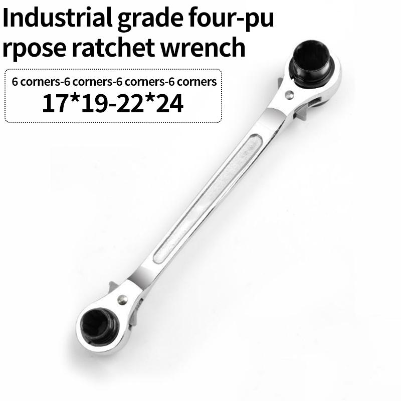 1pc 8 in 1 Dog Bone Ratchet Wrench Set, Double-Sided Automatic, Adjustable Steel, Multifunctional, Very Useful, for Easy Work