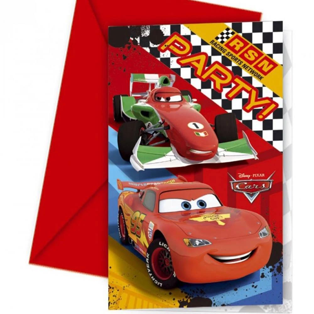 Cars Invitations (Pack of 6)