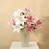Lily artificial flower, home living room decoration wedding ornament fake flower