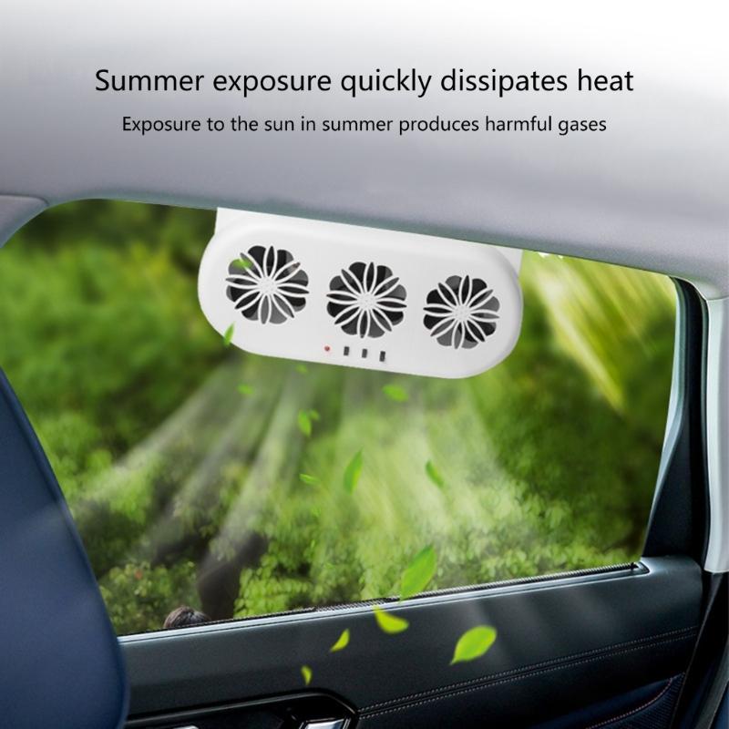 Umluftventilator Solarladung Automatischer Lüfter Abluft-Radiatorlüfter