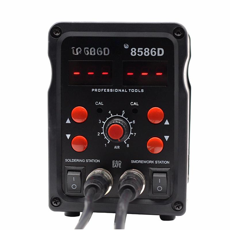 8586D For SMD SMT Welding Repair Desoldering Tools Digital Display BGA Rework Solder Station Soldering Hot Air Gun