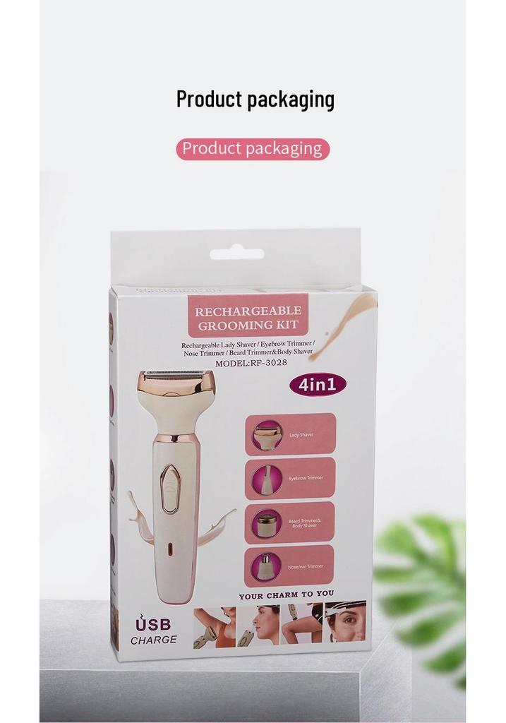 Women's Electric Hair Remover & Trimmer for Underarms and Pubic Area