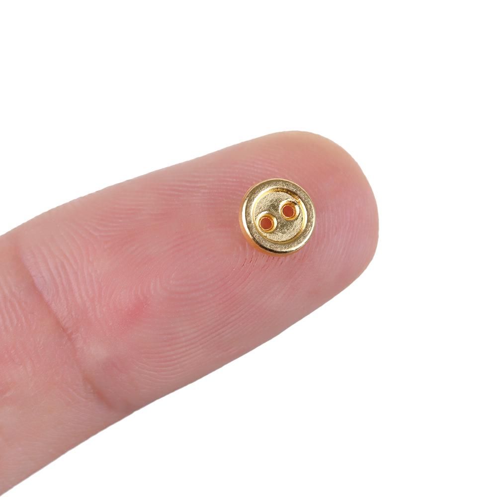 50Pcs 3mm 4mm 5mm 6mm 7mm 8mm Doll Buttons For DIY Sewing Blyth Doll Clothing Mini Buttons Metal Mixed Color Round Bread Buttons