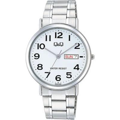 Men's A202-204 ( Watch Q&Q Day-Date) Round Watch Silver Analog