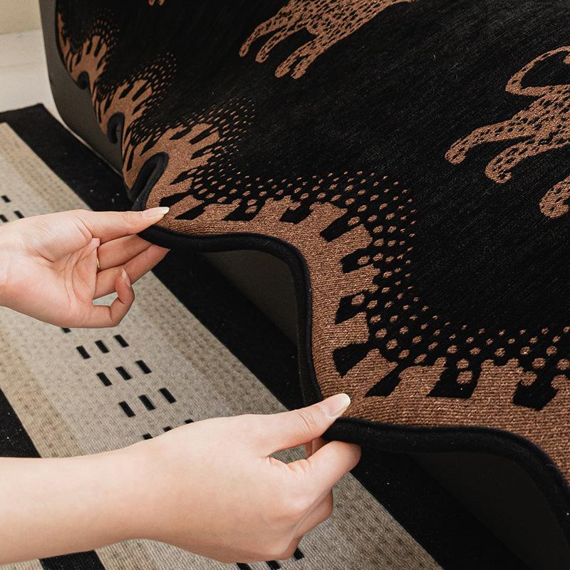 Four Seasons Universal Chenier Sofa Cushion New Cover Towel Straight Non-Slip Leather Sofa Cover Cushion