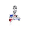 Ukrainian Copper Shaped New Heart British Flag Pendant Form Suitable For Original Charm Bracelet Diy Boutique Jewelry