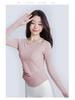 Women's Long Sleeve Yoga Top with Chest Pad: Autumn Pilates Fitness T-Shirt