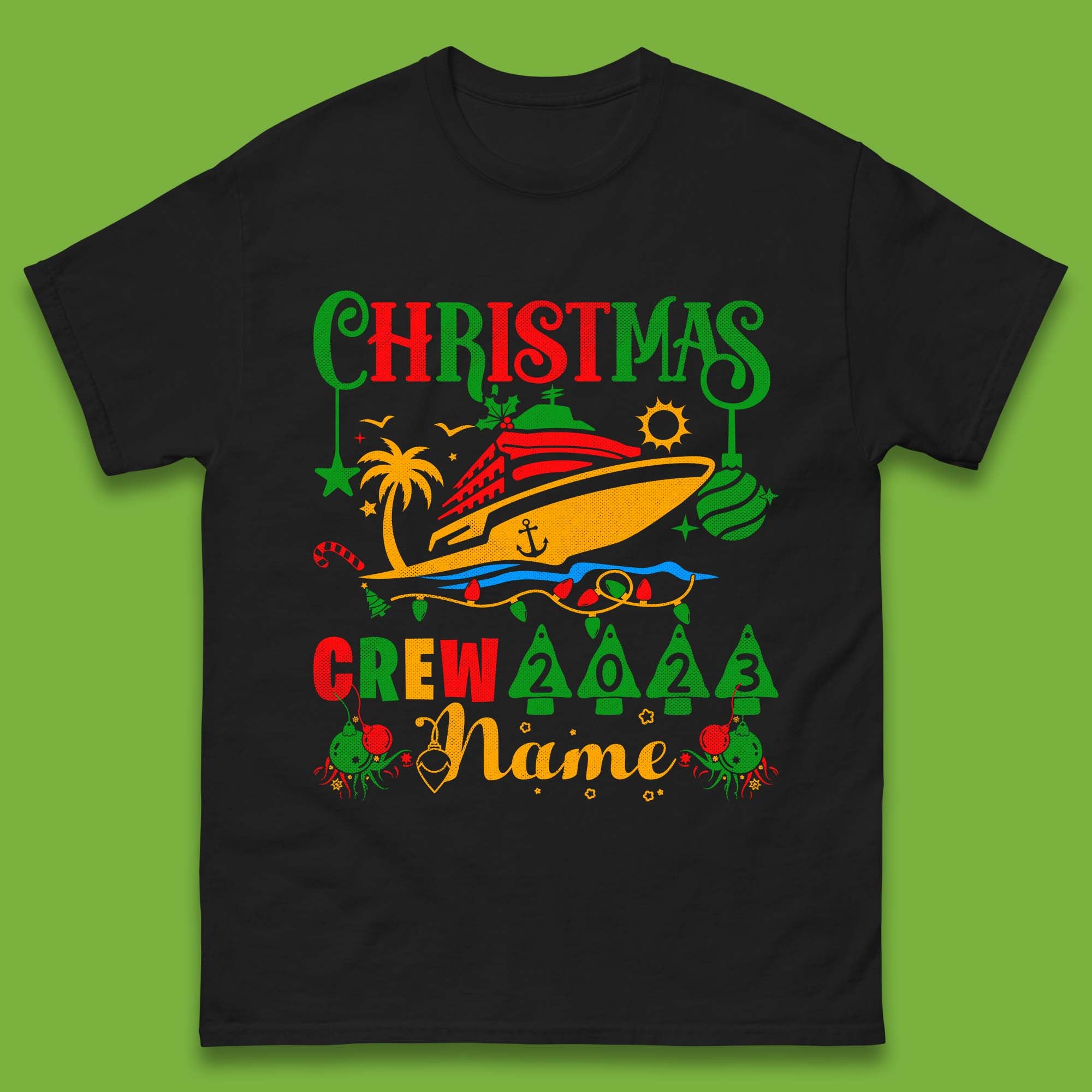 Cruise Crew Christmas Mens T-Shirt 4XL