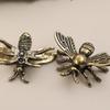 Creative Small Bee Statues Honeybee Figurines Miniatures DIY Craft Animal Ornament Desktop Decoration for Living Room Office