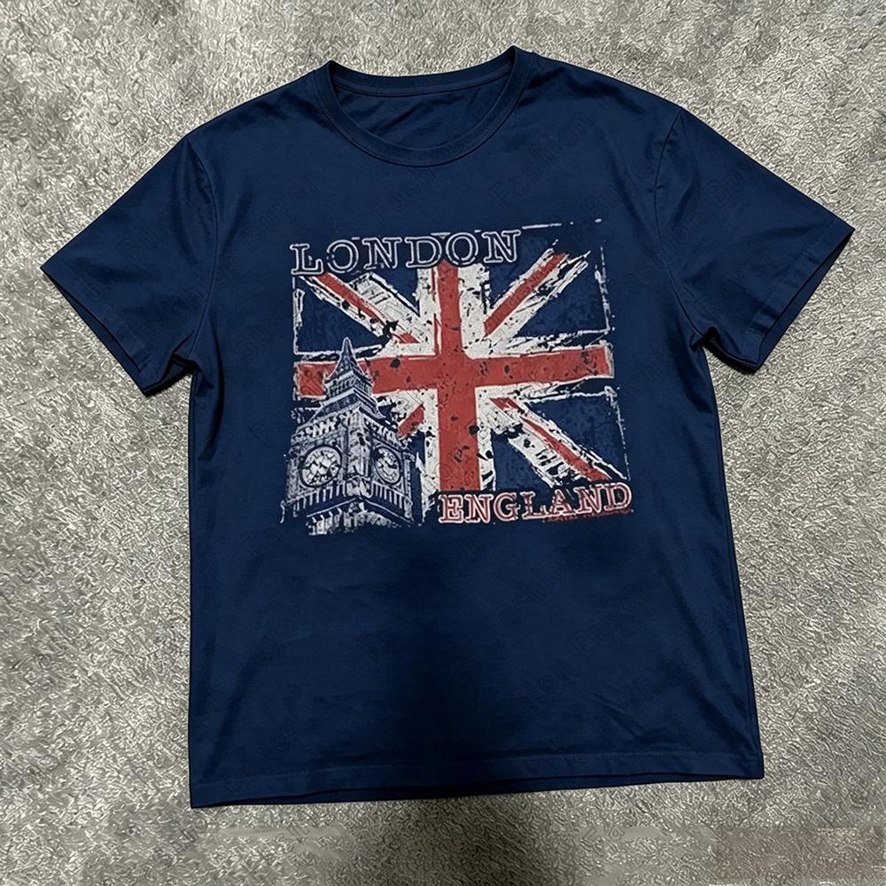 Women London Y2k Unisex Short-sleeved Tops Woman Clothes Women's Anime Girl T-shirt KawaiiY2k Kitty Female Clothing Emo
