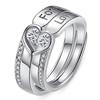 Eternal Love Silver Couple Rings: Love Without End - Perfect for Qixi Festival or Valentine's Day