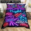 Movie Theater Duvet Cover Set Cinema Ticket Bedding Set Filmstrip Comforter Cover Bedroom Decor Bedspread Cover Full Size