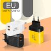 EU/US/UK 40W Charger Plug 2USB Quick Charge Adapter for iPhone/Xiaomi/Samsung