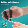 Curved Head Nail Clippers With Large Opening Anti-Splash Storage Nail Scissors For The Elderly Thick Toenails Heavy Duty