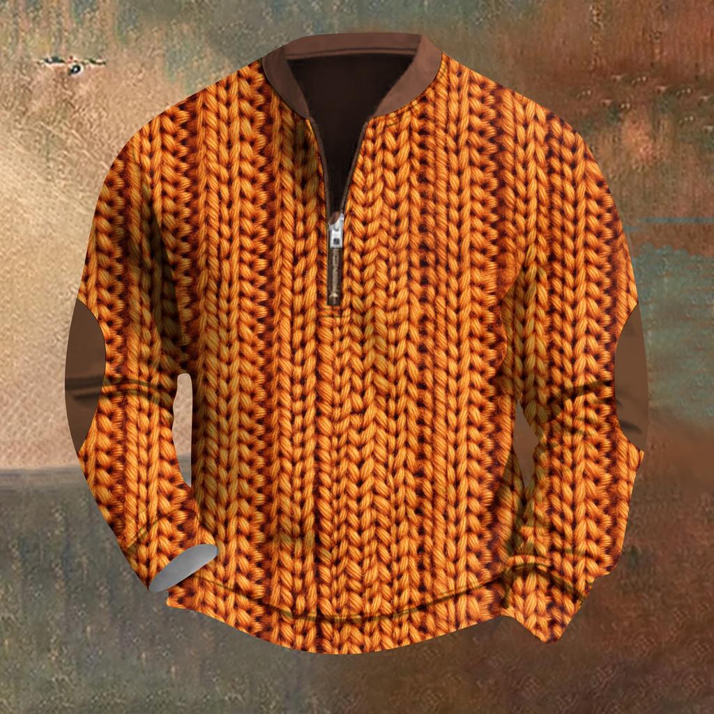 Men's Retro Casual Gradient Printed Sweatshirt