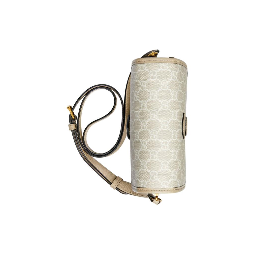 Gucci GG Supreme Mini Crossbody Bag Beige Leather 671620-UULBT-9683