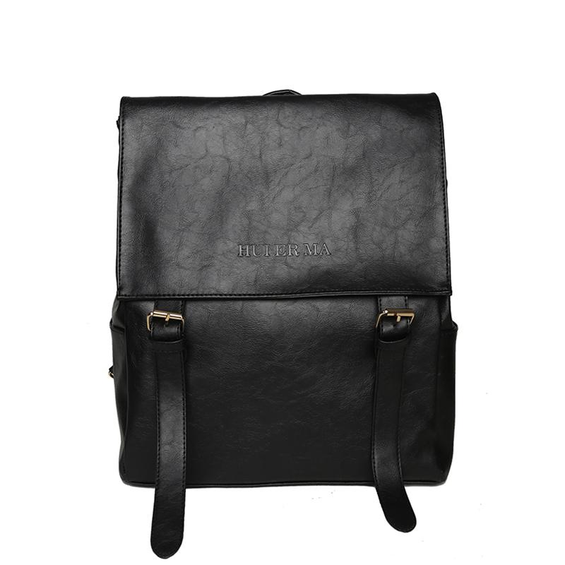 

Модный рюкзак с клапаном для маленькой школьной сумки для девочек-подростков, винтажный рюкзак, сумка на плечо для отдыха, дорожная сумка 30cm x13cm x35cm чёрный