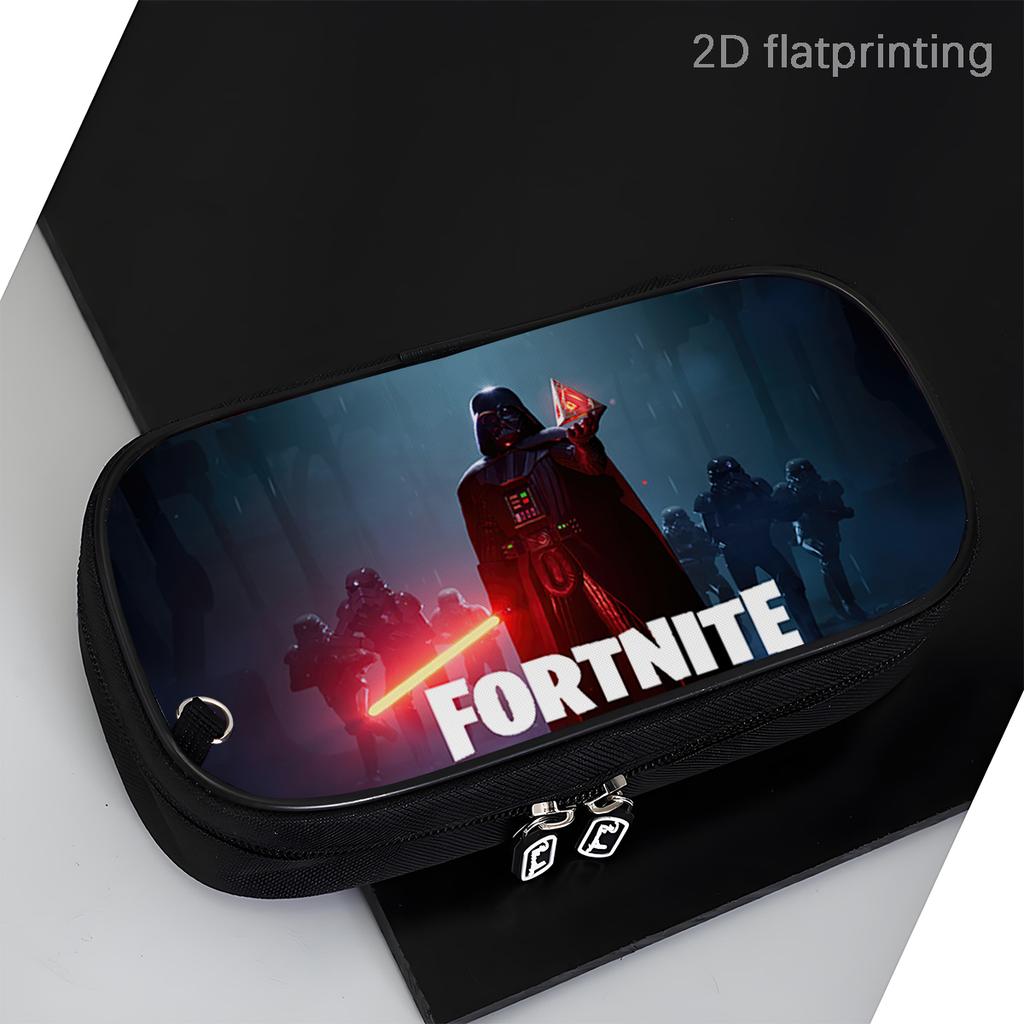 Fortnite Cartoon Multi-Function Pencil Case - Zipper Design, Large Capacity Storage, Multi-Compartment Organizer, Learning Gifts