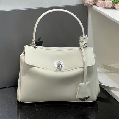 2025 New Genuine Leather Women's Bag R-D-O Top Layer Cowhide Buckle Tote Bag Fashion Trend Single Shoulder Crossbody Handbag