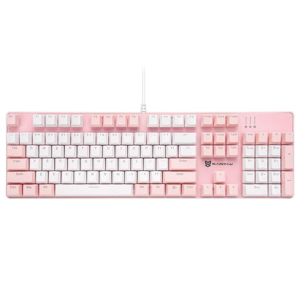Merdia Mechanical Gaming 104 US USB Wired LED Backlight Switch Pink and Keyboard, Keyboards, Layout, Keyboard, (Brown - White)