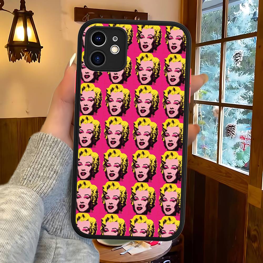 Andy Warhol Art Matte Transparent Phone Cover For IPhone Case 16 15 14 13 12 11 Pro Max X XS Max Plus iphone 12
