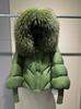 European and American New Popular Real Raccoon Big Fur Collar Goose Down Hooded Down Jacket Women's Clothing Thickened Warm Knitted Sleeve Jacket