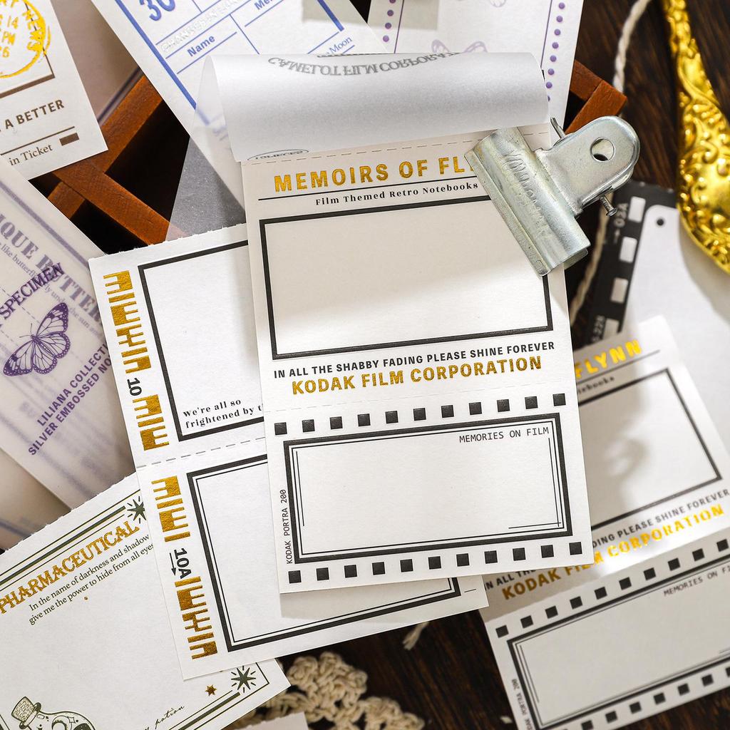 Paper Trace Liliana Collection: Hot Stamped Embossed Sticky Notes - 6 Styles for Journaling & Collage