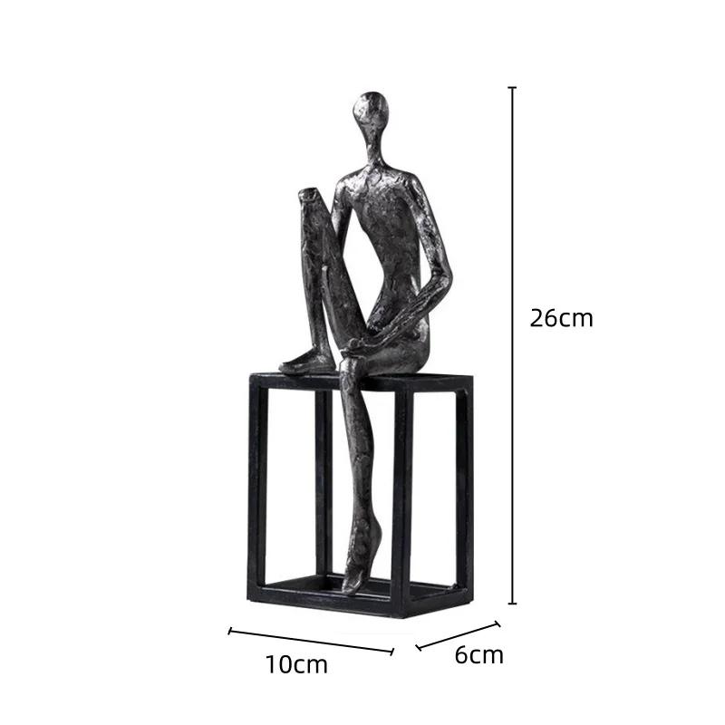 

Resin Crafts Abstract Figure Sculpture Thinkers Contemplatives Character Art Furnishings Decorative Figurines Home Decoration