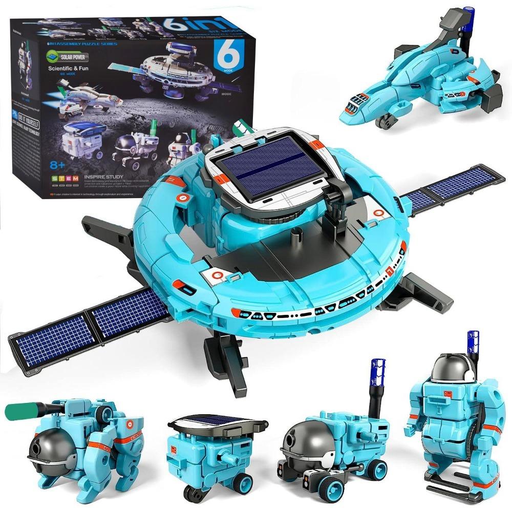 6-in-1 STEM Solar Robot Kit Toys Gifts for Kids Educational Building Science Experiment Set Birthday for Kids Boys Girls