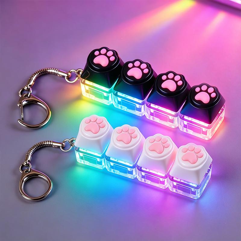 Daudzstilu LED izgaismojama atslēgu piekariņa Tastatūra