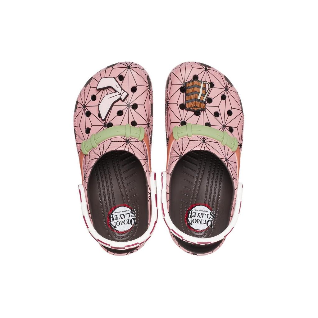 Demon Slayer x Crocs Classic Clog Nezuko Baskets Unisexe Rose Vert 209320-206