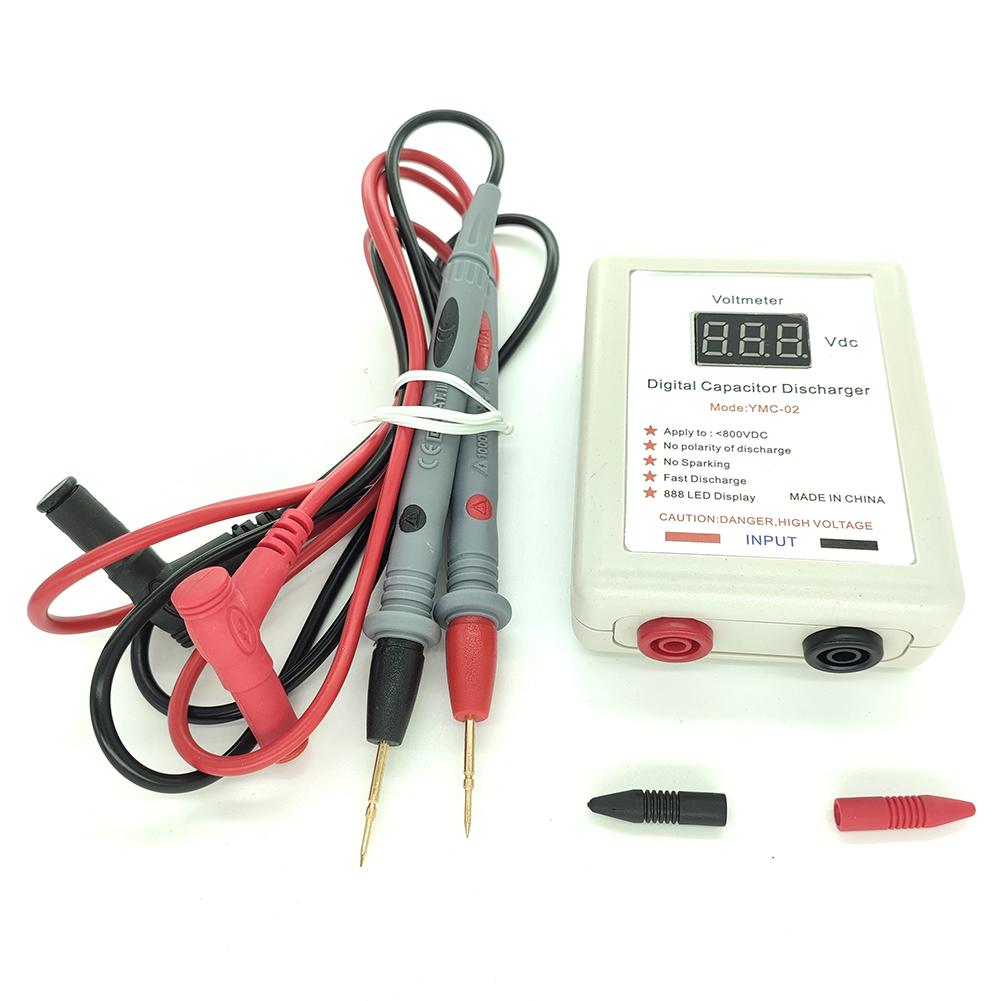 1set Condenser Arrester Body With Antifreeze PVC Probe 800V Digital Capacitor Fast Discharger High Voltage Discharge Tools