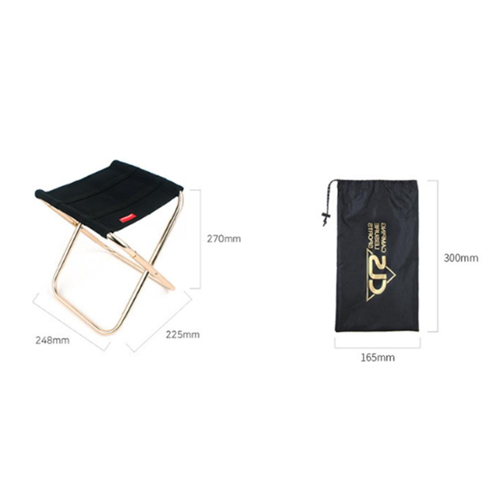 Outdoor Aluminium Alloy Folding Chair BBQ Stool Portable Train Fishing Gardening Seat