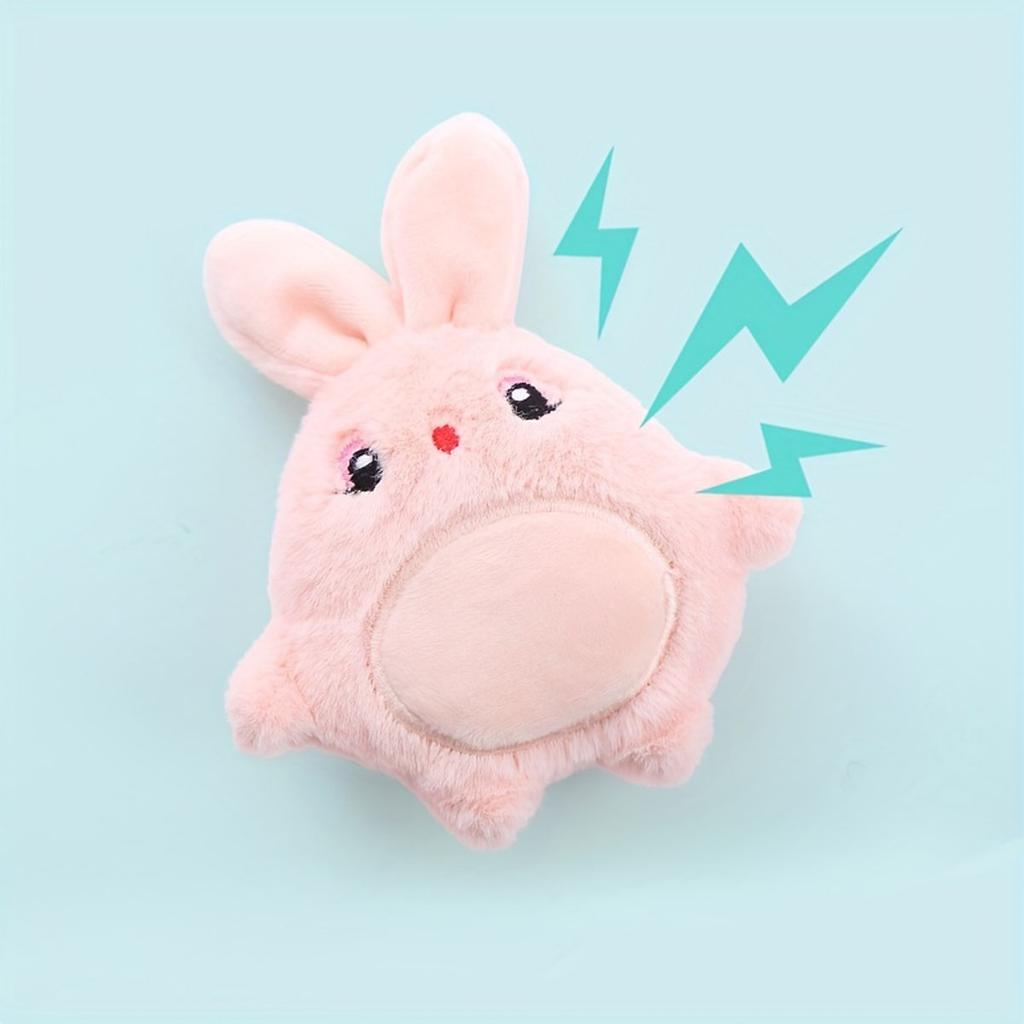 New Plush Doll Mouse Rabbit Cartoon Animal Cat Dog Double Pet Toy Soft Bite-resistant Self-exciting Cat Toy